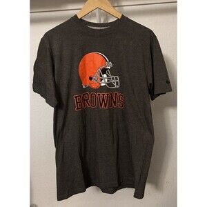 Cleveland Browns Men's Size Large Gray Logo Nike Tee-Shirt-00084
